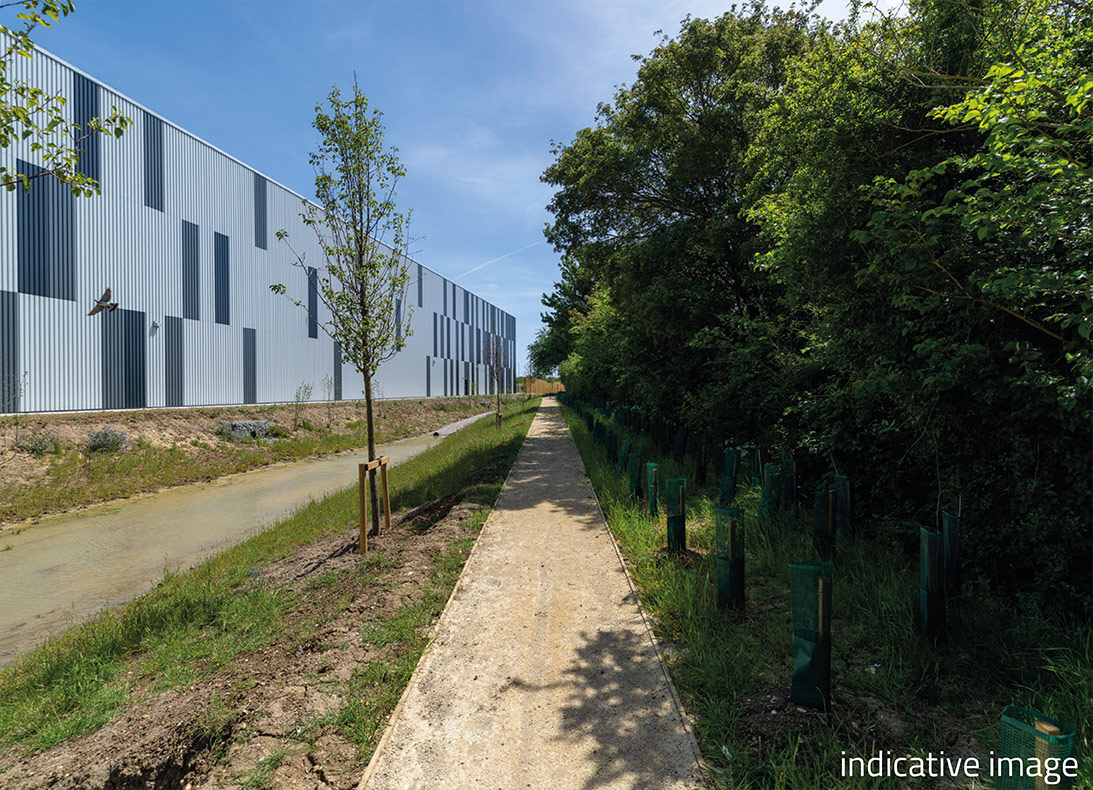 distribution centre landscaping